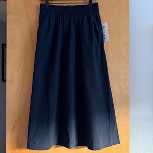 Athleta Mid Day Mid-Rise Midi Poplin Skirt